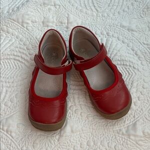 L'Amour Vibrant Red Kids Mary Jane Shoes